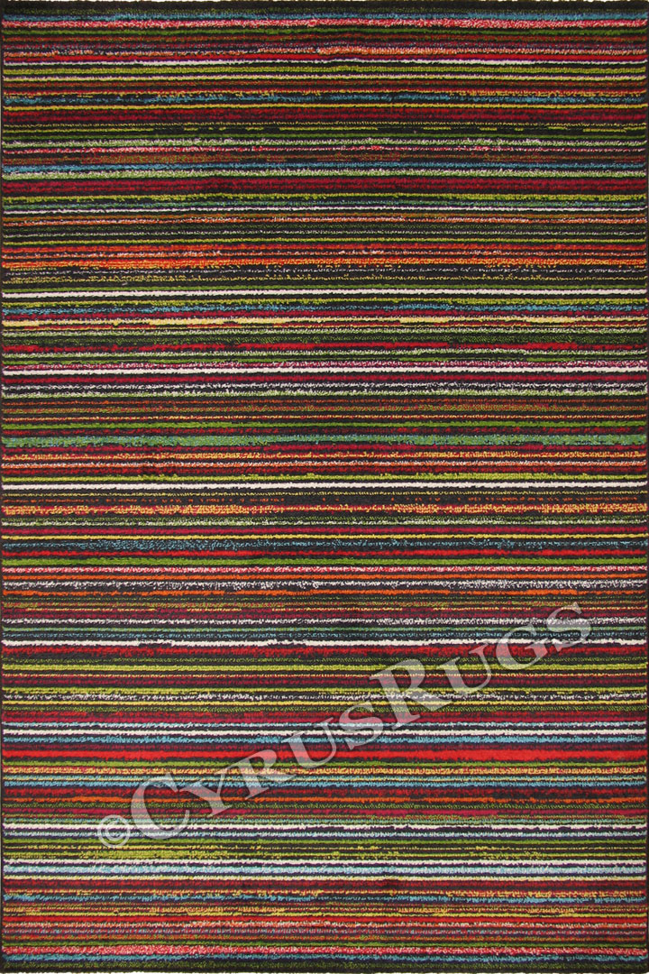 Donatello Modern Striped Rug 6251 Anthracite - Click Image to Close