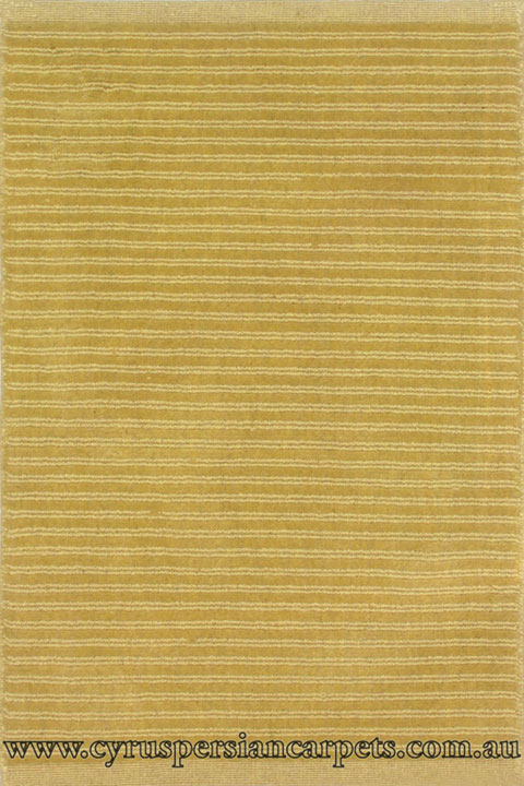 Flavia Wool Modern Plain Stripe Rug Beige - Click Image to Close