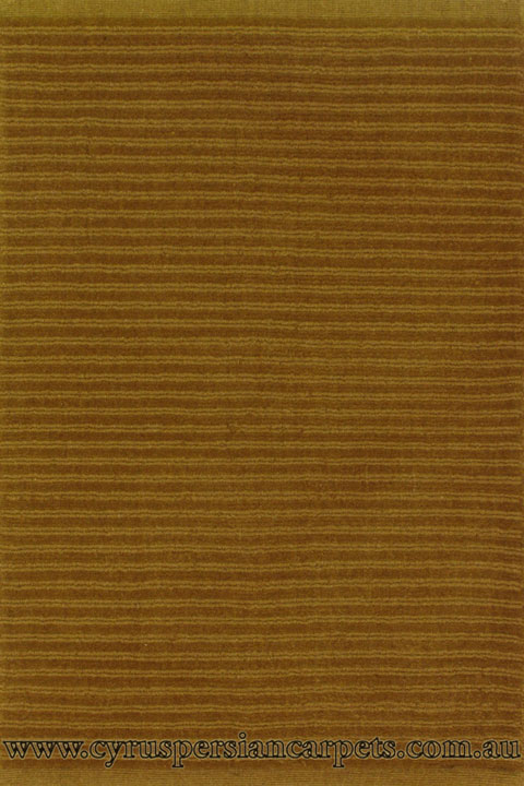 Flavia Wool Modern Plain Stripe Rug Straw-Brown - Click Image to Close
