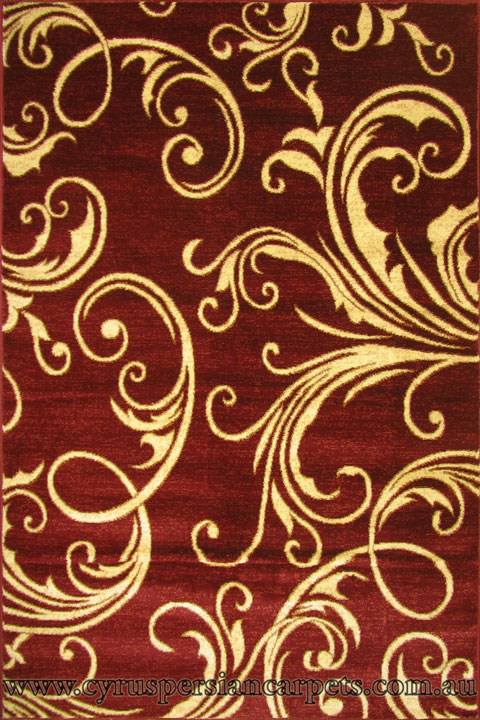 Hawaii Floral Rug 2366 Red - Click Image to Close