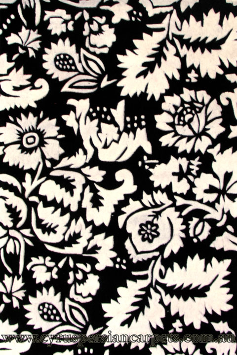 London Modern Floral Rug LD242-BW - Click Image to Close