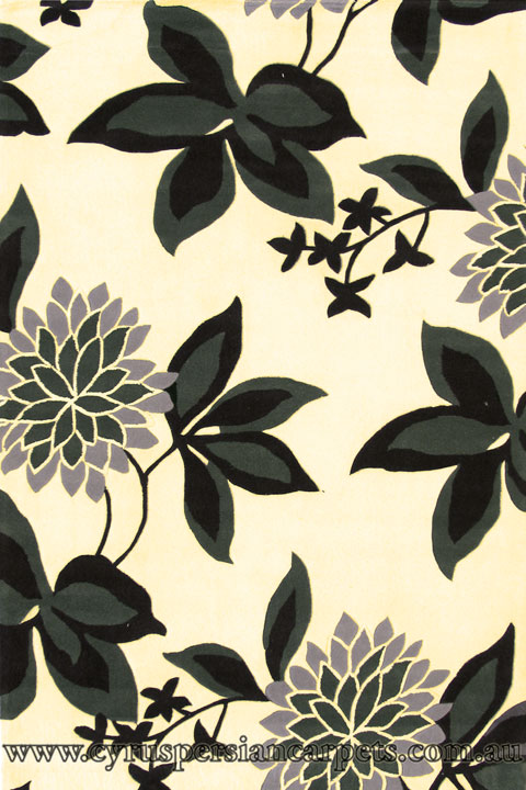 London Modern Floral Rug LD515-WB - Click Image to Close