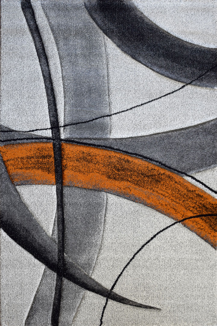 Love Modern Abstract Rugs 22090 Orange Topaz - Click Image to Close