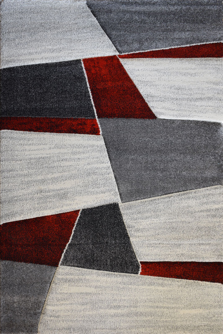 Love Modern Abstract Rugs 22322 Ruby Red - Click Image to Close