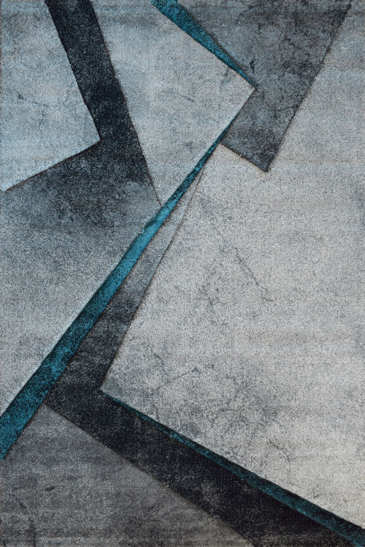 Love Modern Abstract Rugs 22332 Blue Sapphire - Click Image to Close