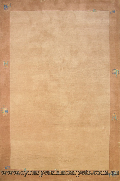 Indo Nepal Wool Modern Border Rug IN06 - Click Image to Close