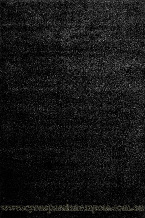 New York Modern Plain Rug 7000 Black - Click Image to Close