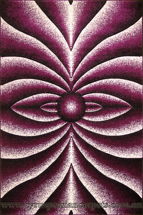 Paris Modern Abstract Rug 5133 Lilac Black - Click Image to Close