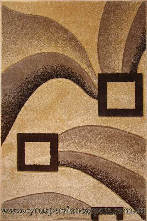 Paris Modern Abstract Rug 5134 Ivory Brown - Click Image to Close