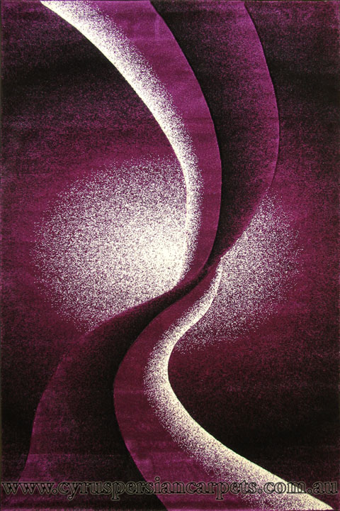 Paris Modern Abstract Rug 5135 Lilac Black - Click Image to Close