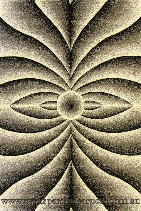 Paris Modern Abstract Rug 5133 Black Grey - Click Image to Close