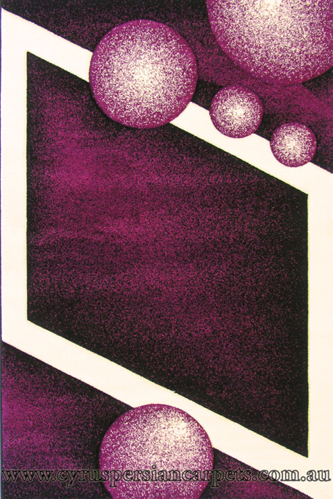 Paris Modern Abstract Rug 5138 Black Lilac - Click Image to Close