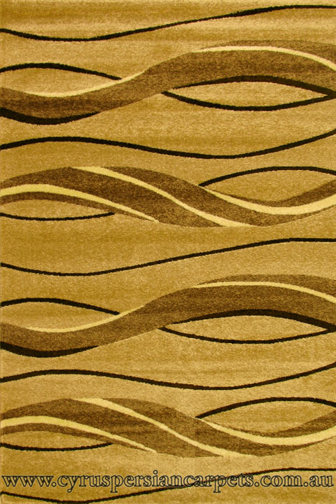 Roma Modern Wavy Rug 2279-1 Beige - Click Image to Close