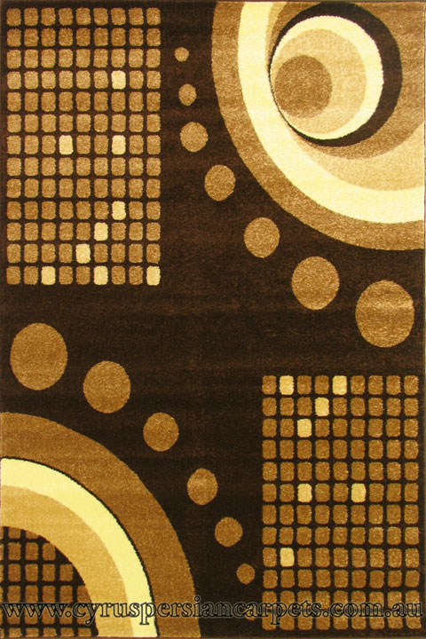 Roma Modern Abstract Rug 2544-0 Brown - Click Image to Close