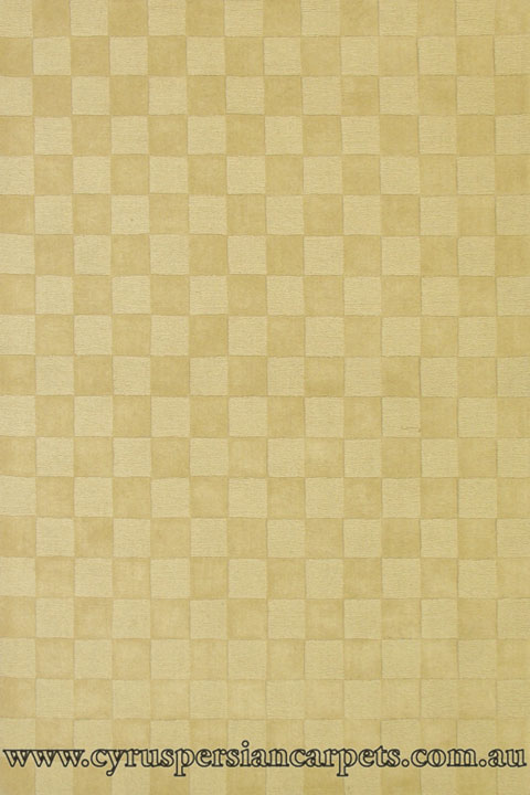 Soft Wool Modern Check Rug Ayub 6044 Beige - Click Image to Close