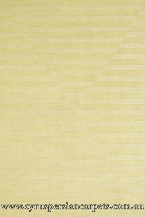 Soft Wool Modern Plain Stripe Rug Saif 11217 White - Click Image to Close