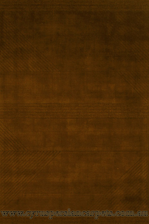 Soft Wool Modern Plain Rug Shabnam 1257 Brown - Click Image to Close