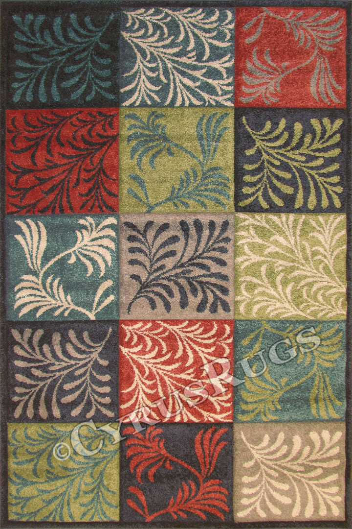 Space Modern Floral Rug 803-S81E - Click Image to Close