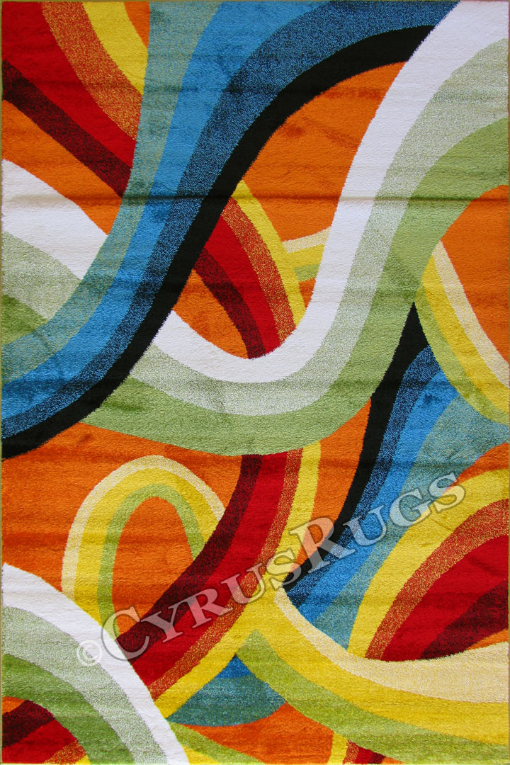 Splendido Modern Abstract Rugs 5121A Green - Click Image to Close