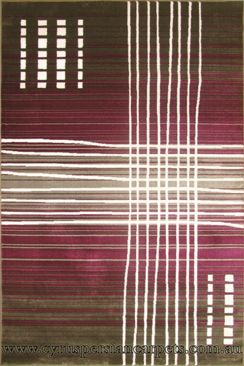 Surf Modern Stripe Rug 2582A Purple - Click Image to Close