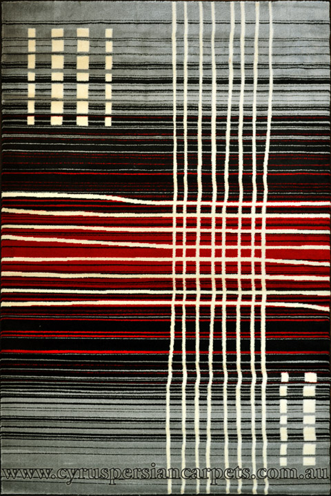 Surf Modern Stripe Rug 2582RS - Click Image to Close