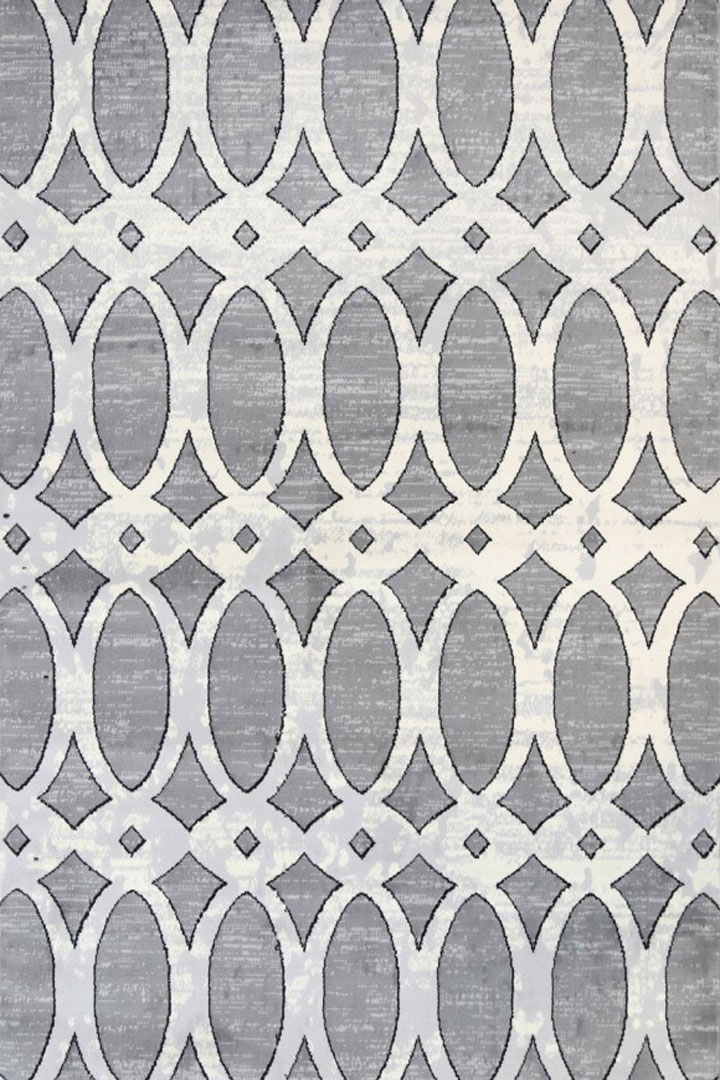 Ellie Contemporary Geometric Rugs 1758A D. Grey D. Grey - Click Image to Close