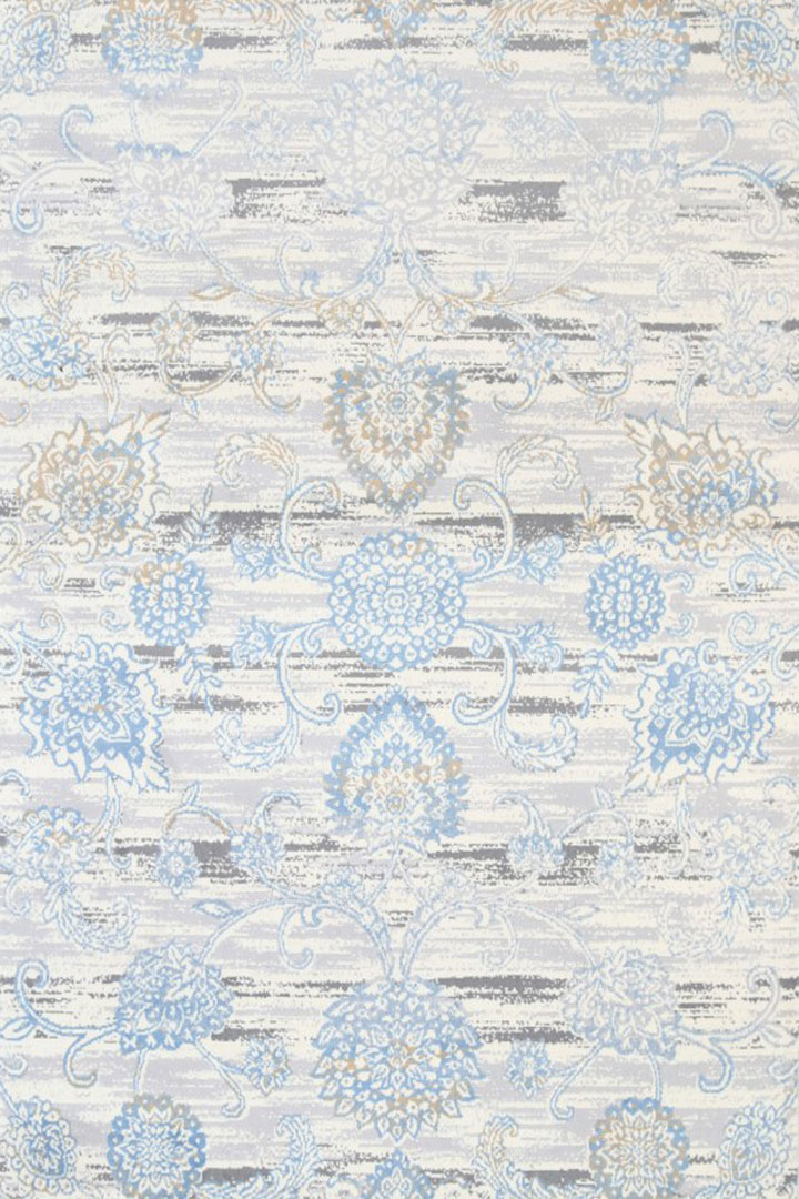 Ellie Contemporary Floral Rugs 2354A Beige L.Grey - Click Image to Close