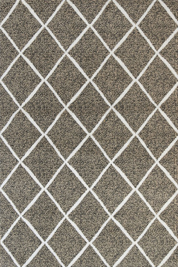 Ellie Contemporary Trellis Rugs 2471A Beige Beige - Click Image to Close