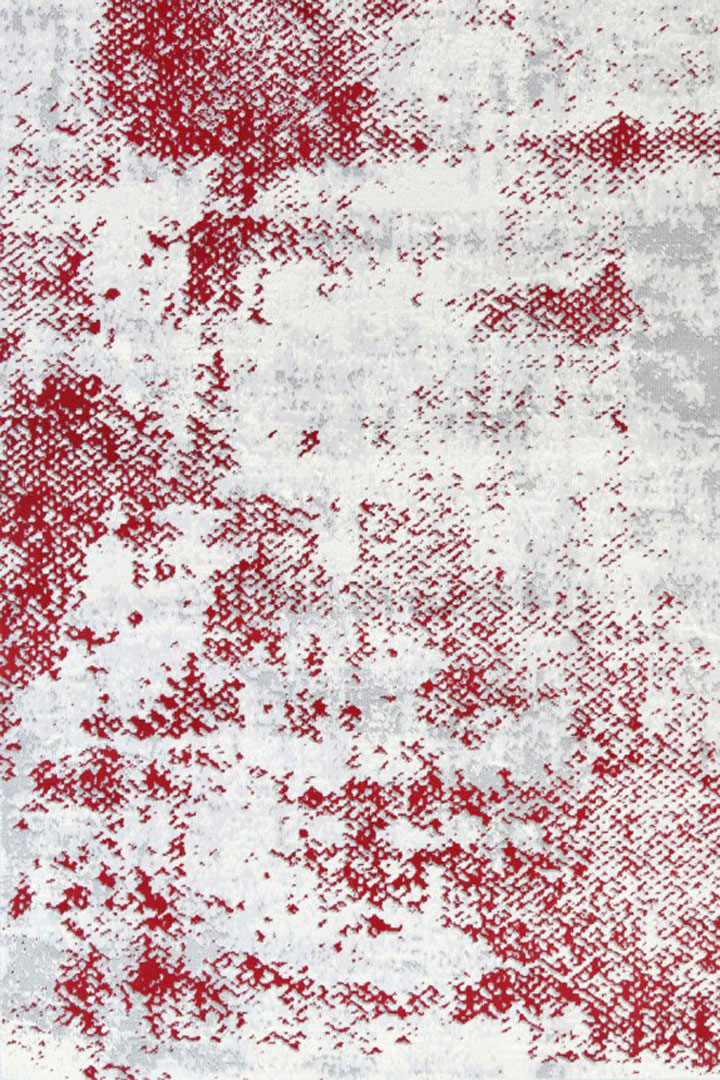 Ellie Contemporary Abstract Rugs 2479A Red L.Grey - Click Image to Close