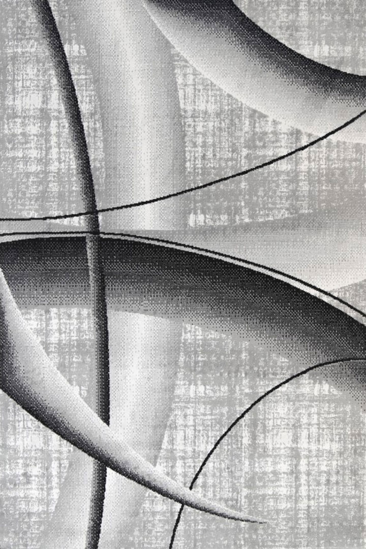 Ellie Contemporary Abstract Rugs 2483A D.Grey D.Grey - Click Image to Close