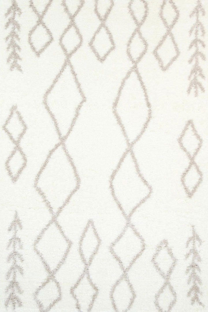 Mara Abstract Shaggy Rugs 80074-060 Cream Beige - Click Image to Close