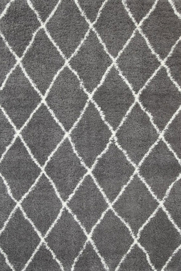 Mara Trellis Shaggy Rugs 80075-095 Grey Cream - Click Image to Close