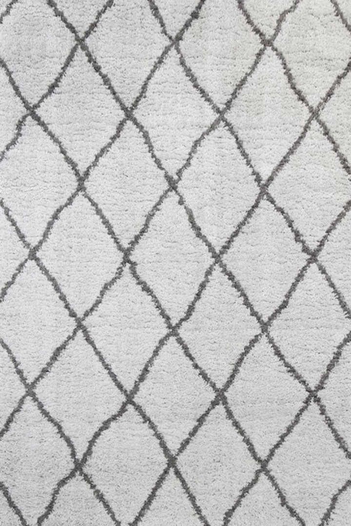 Mara Trellis Shaggy Rugs 80075-096 Silver Grey - Click Image to Close