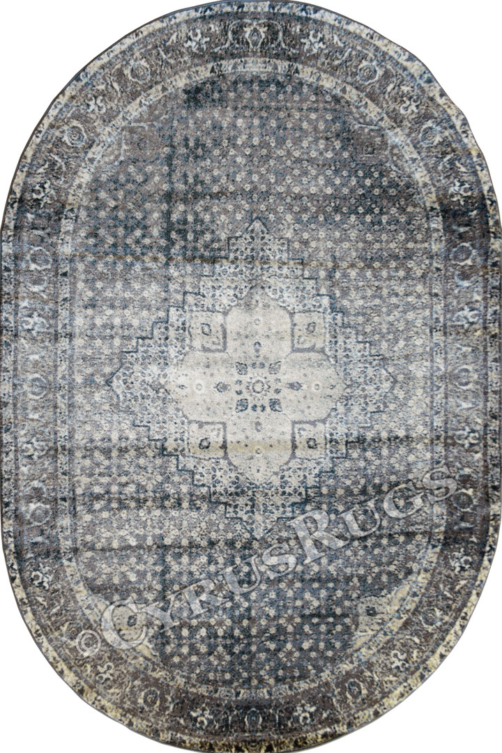 Urban Distressed Oval Rugs 1338-Y - Click Image to Close