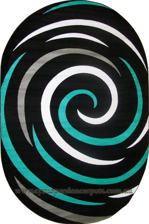 Surf Modern Spiral Oval Rug 2581SM - Click Image to Close