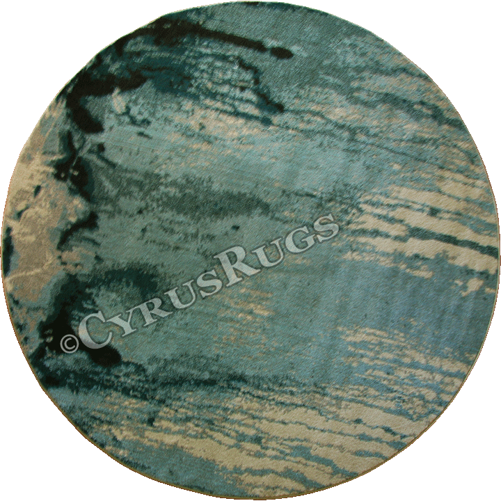 Kaleidoscope Grunge Style Round Rug A259C White Cream - Click Image to Close