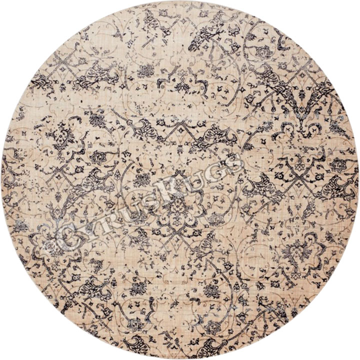 Madelaine Contemporary Round Rugs 112-FE4-W - Click Image to Close