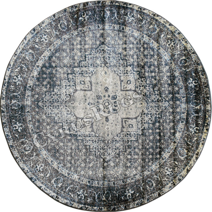 Urban Distressed Round Rugs 1338-Y - Click Image to Close