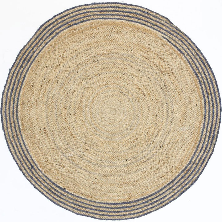 Charlie Round Jute Rugs Grey - Click Image to Close
