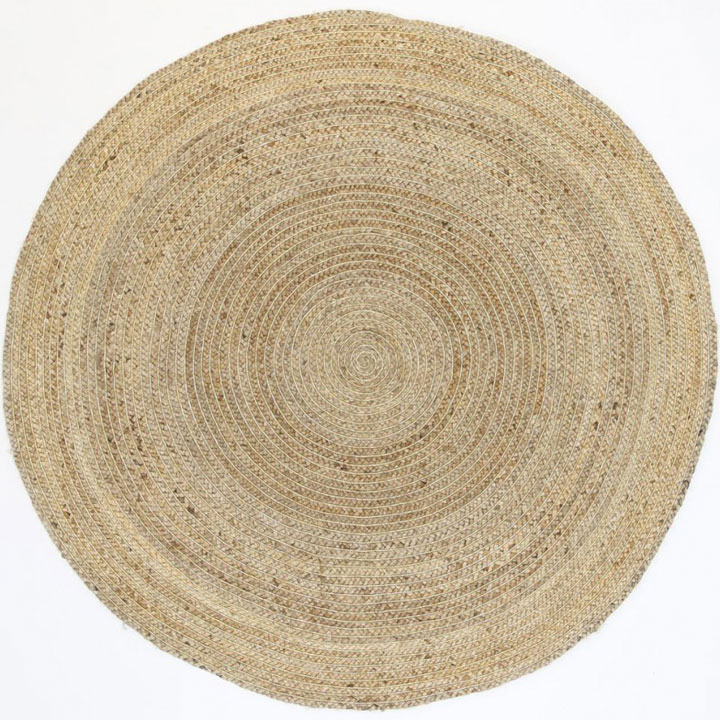 Zorro Round Jute Rugs Gold - Click Image to Close