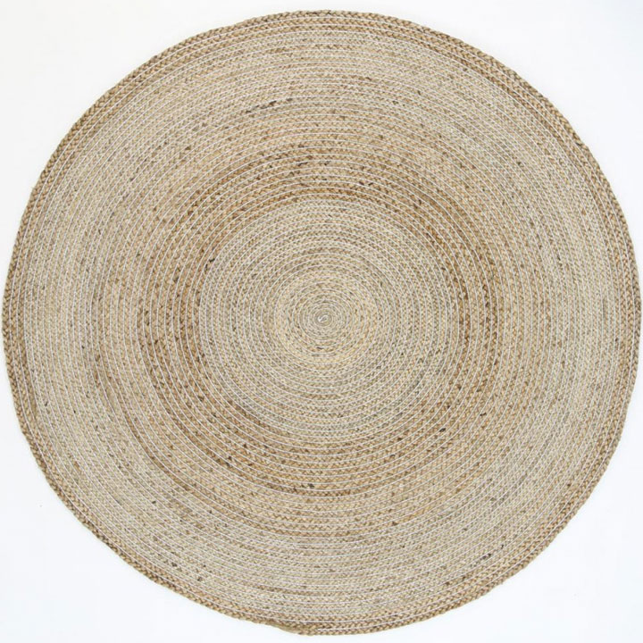 Zorro Round Jute Rugs Silver - Click Image to Close