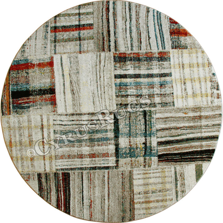Amore Modern Square Pattern Round Rugs 21147-60 - Click Image to Close