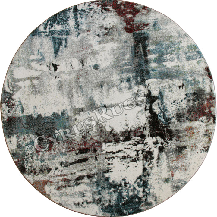 Amore Modern Grunge Round Rugs 21832-695 - Click Image to Close