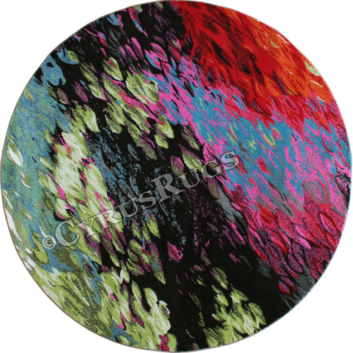 Amore Modern Abstract Round Rugs 644-110 - Click Image to Close