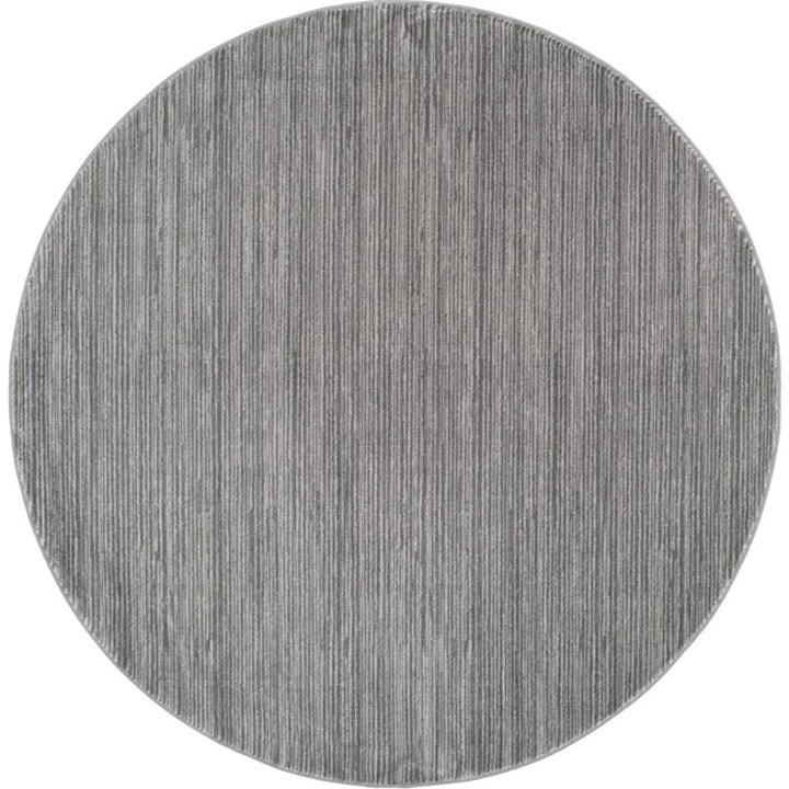Domenico Modern Plain Round Rugs B066A L.Grey CKM Dover - Click Image to Close
