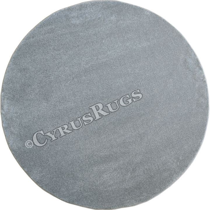 Lush Modern Plain Round Rugs 14344 L. Grey - Click Image to Close