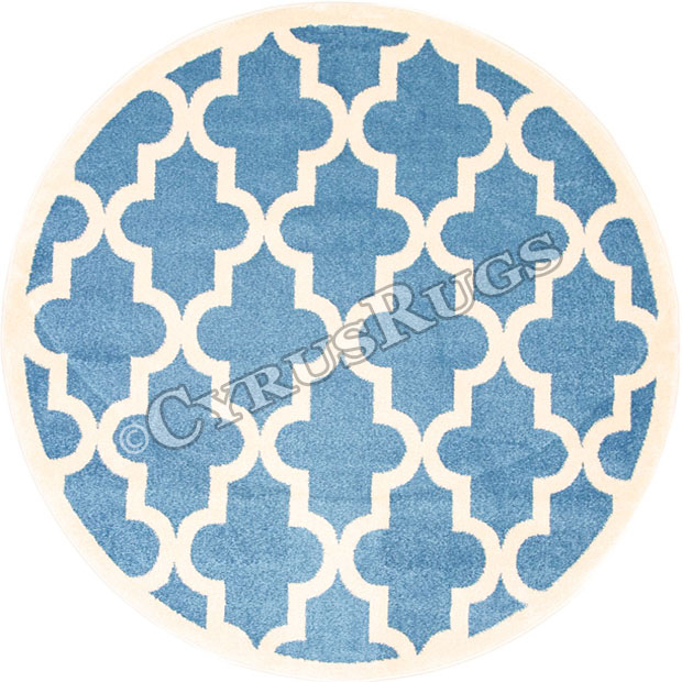Bambino Round Modern Trellis Rugs 20518-631 - Click Image to Close