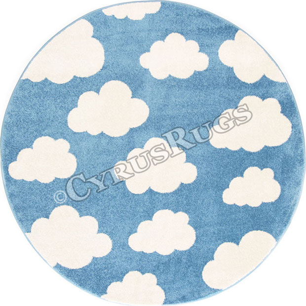 Bambino Round Modern Cloud Rugs 15924-360 - Click Image to Close