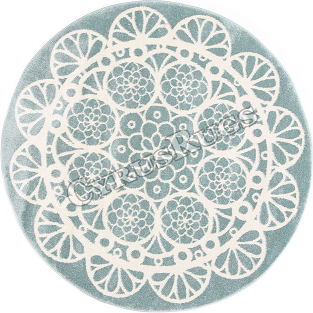 Bambino Round Modern Floral Rugs 15926-30 - Click Image to Close