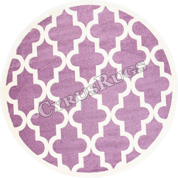 Bambino Round Modern Trellis Rugs 20518-655 - Click Image to Close